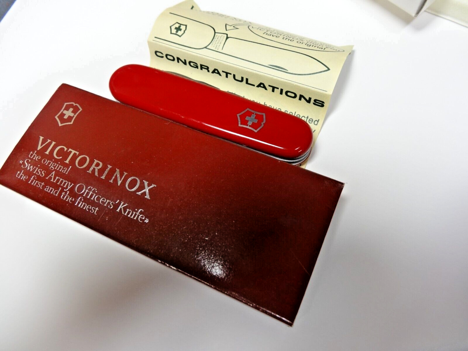 Vintage New Old Stock SWISS ARMY VICTORINOX OFFICERS' KNIFE ORIGINAL BOX