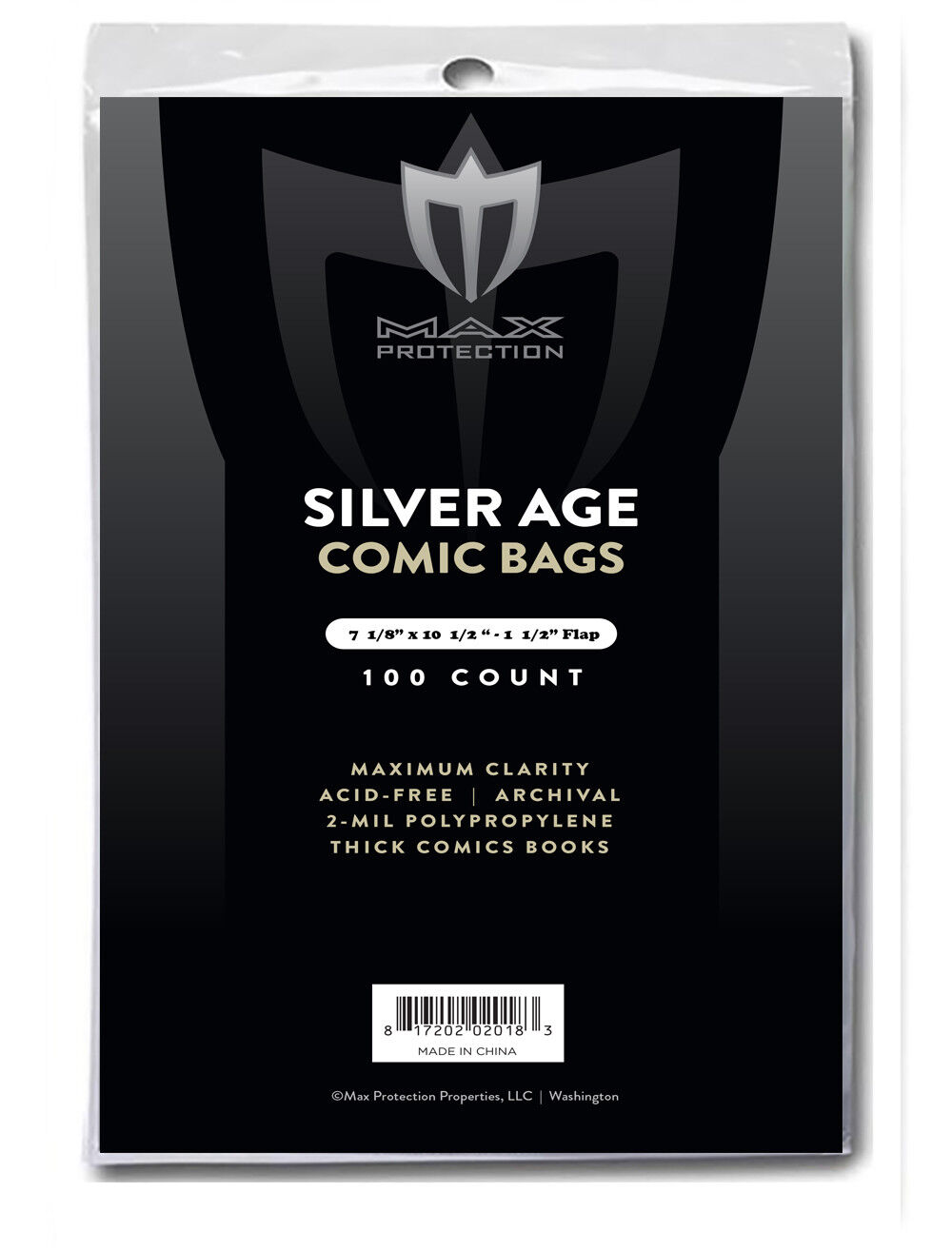 500 Max Pro Silver Age Comic Book Poly Bags - 7 1/8 X 10 1/2 2 mil Archival Safe