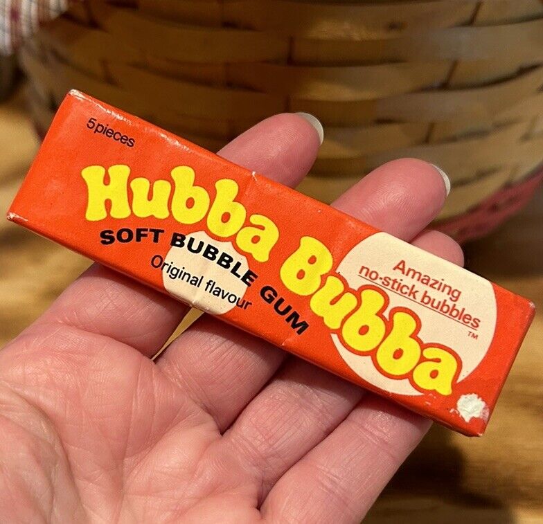 1980’s HUBBA BUBBA ORIGINAL Bubble Gum Slim Pack - Wrigley\'s Candy VINTAGE NOS