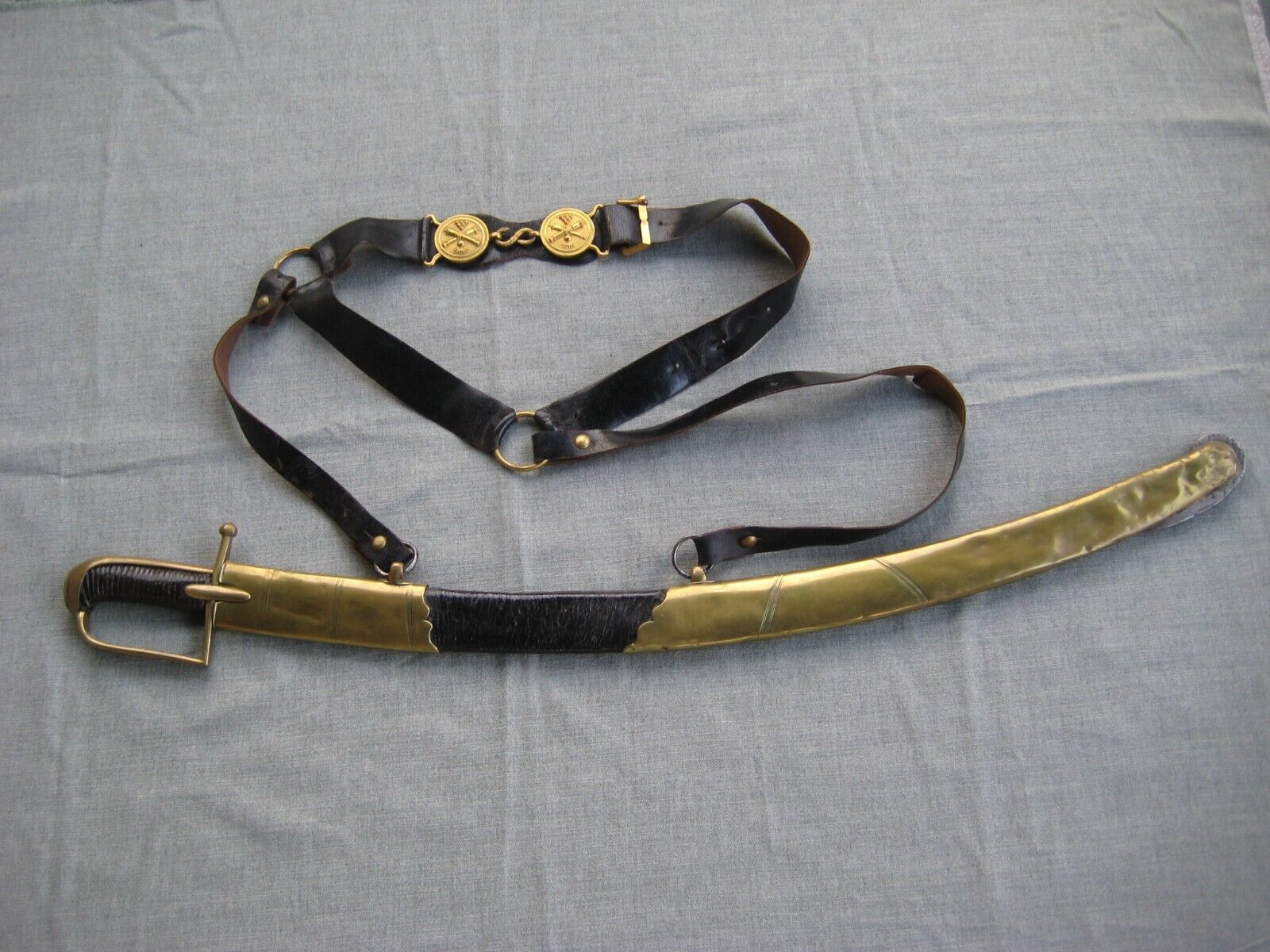 FRENCH HORSE ARTILLERY OFFICER\'S SWORD BELT Model 1846 JULY MONARCHY  2nd EMPIRE
