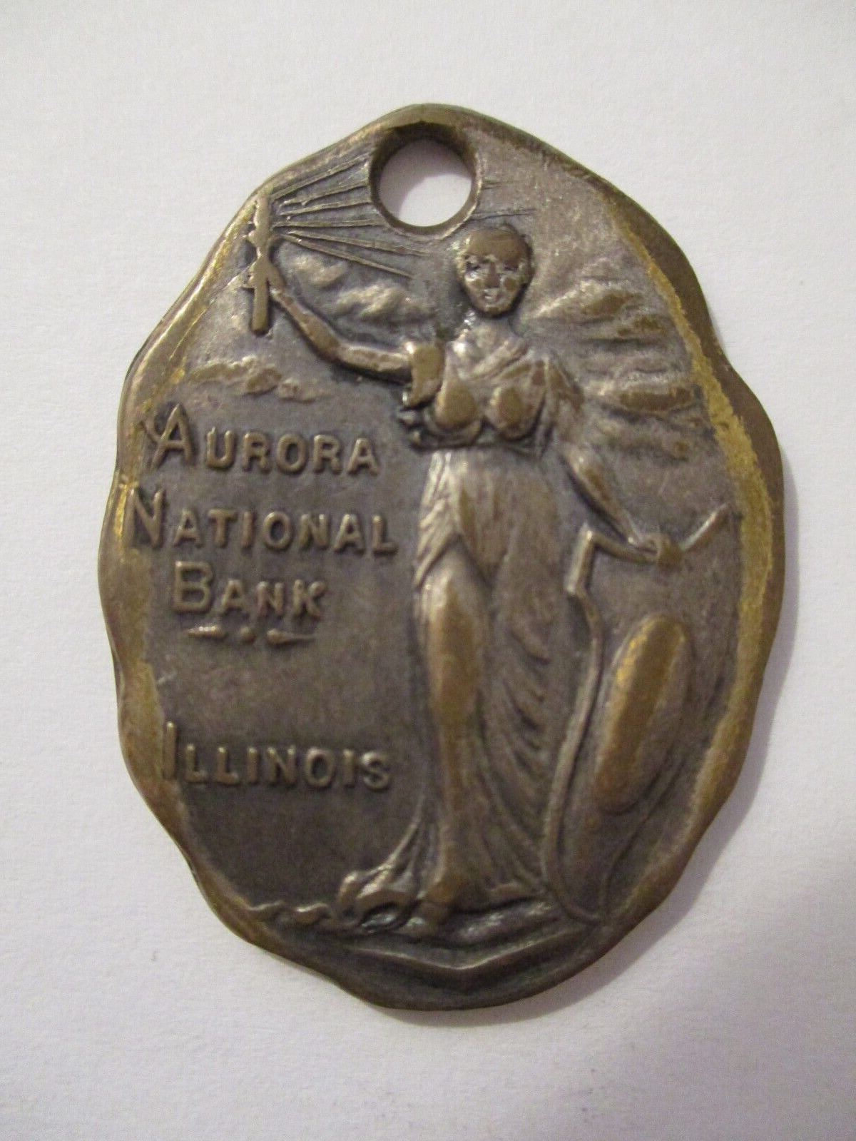 Vintage Aurora National Bank, Aurora ILL Reward If Found Key Fob