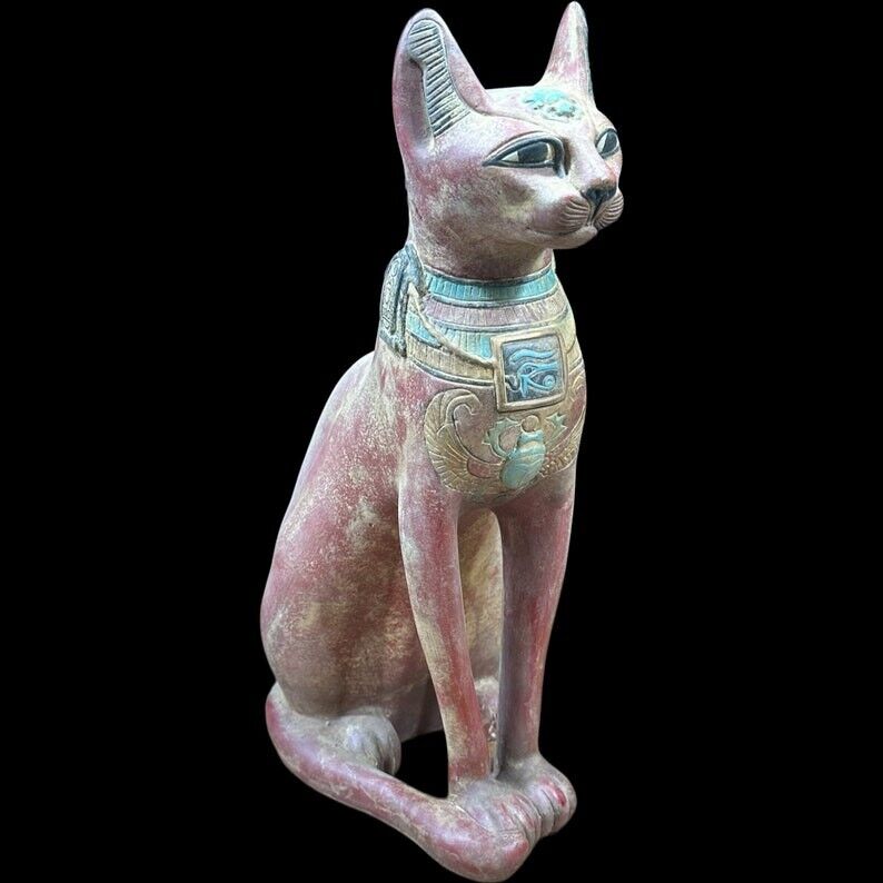 Unique cat statue great goddess of protection home,good lack