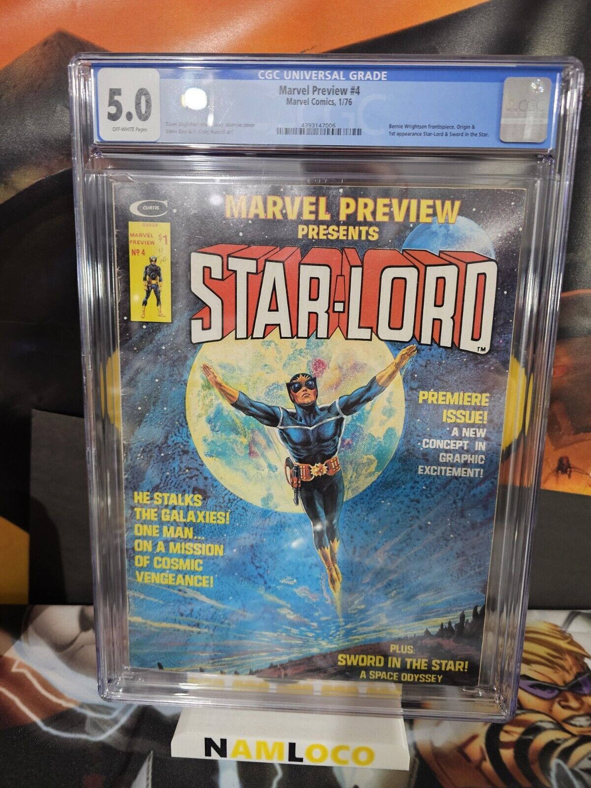 MARVEL PREVIEW #4 - CGC 5.0 - 1ST APP OF STAR-LORD KEY Marvel 1976 