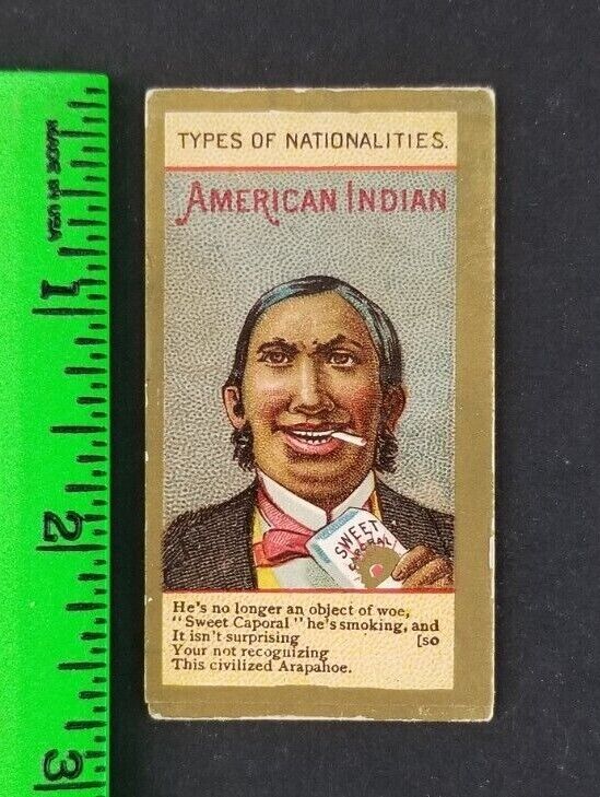 Vintage 1880's American Indian Nationalities Kinney N240 Folder Tobacco Card