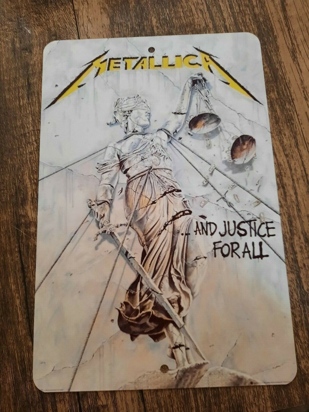 Metallica And Justice For All 8x12 Metal Wall Sign