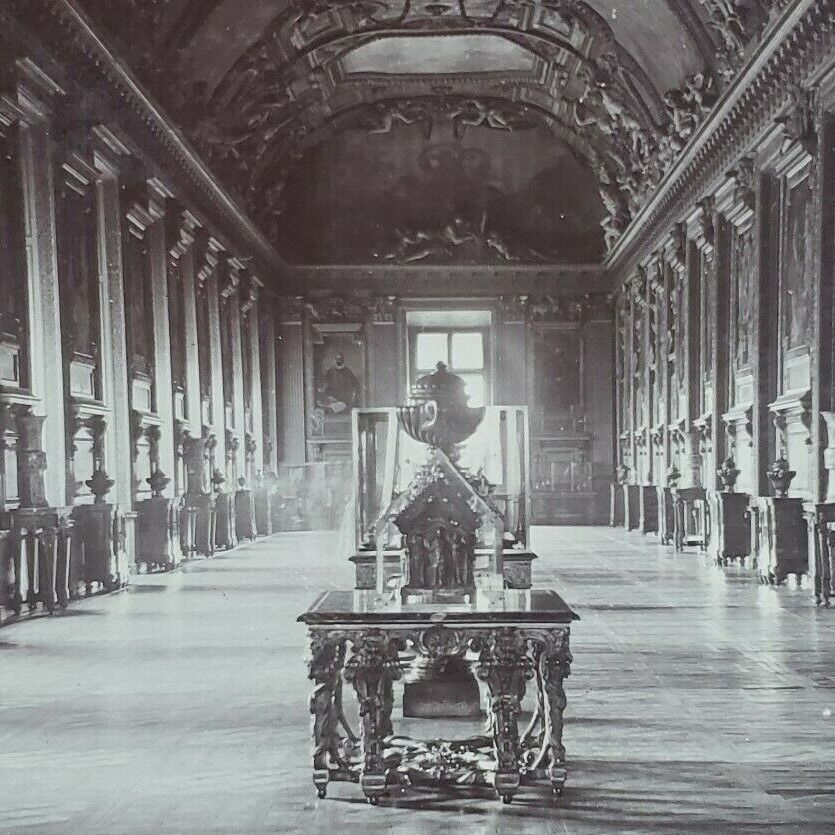 Paris France Louvre Palace Museum Petite Galerie d\'Apollon 1895 Stereoview I394