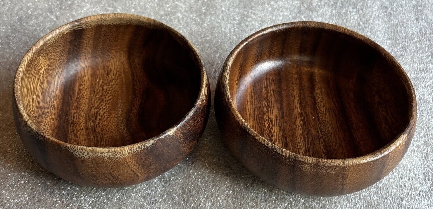 Beautiful, High Quality Small Wooden Bowls, 4” Diameter, 1.5” Tall