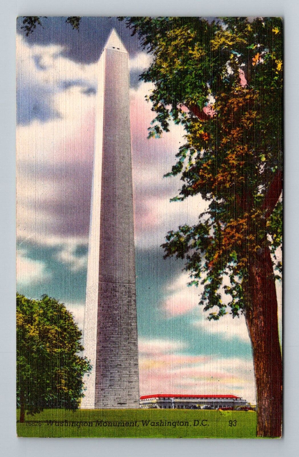 Washington D.C. Washington Monument Vintage Souvenir Postcard