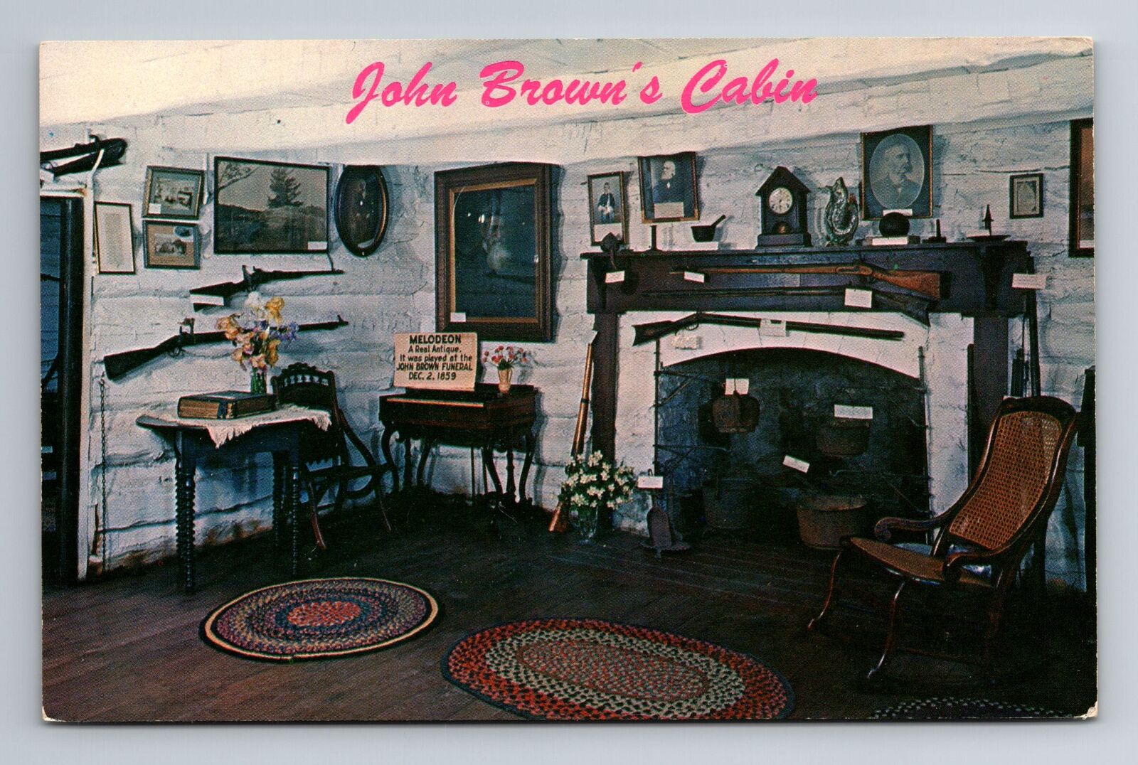 Osawatomie KS-Kansas, John Brown\'s Cabin, Antique Vintage Souvenir Postcard