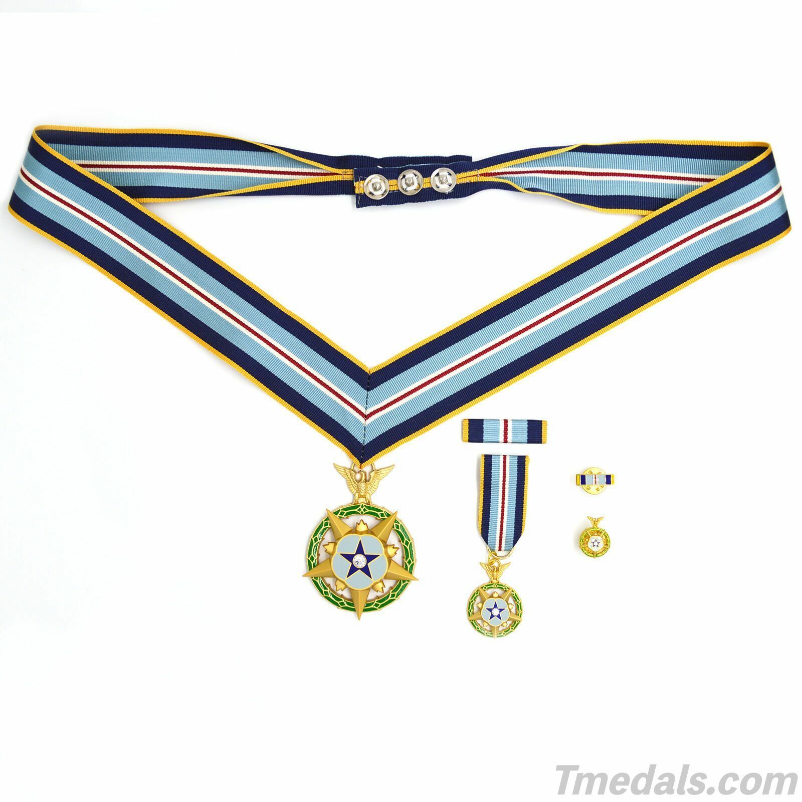 Cased U.S. USA Space MOH Space Medal of Honor silk Neckribbon ww12 Order Rare