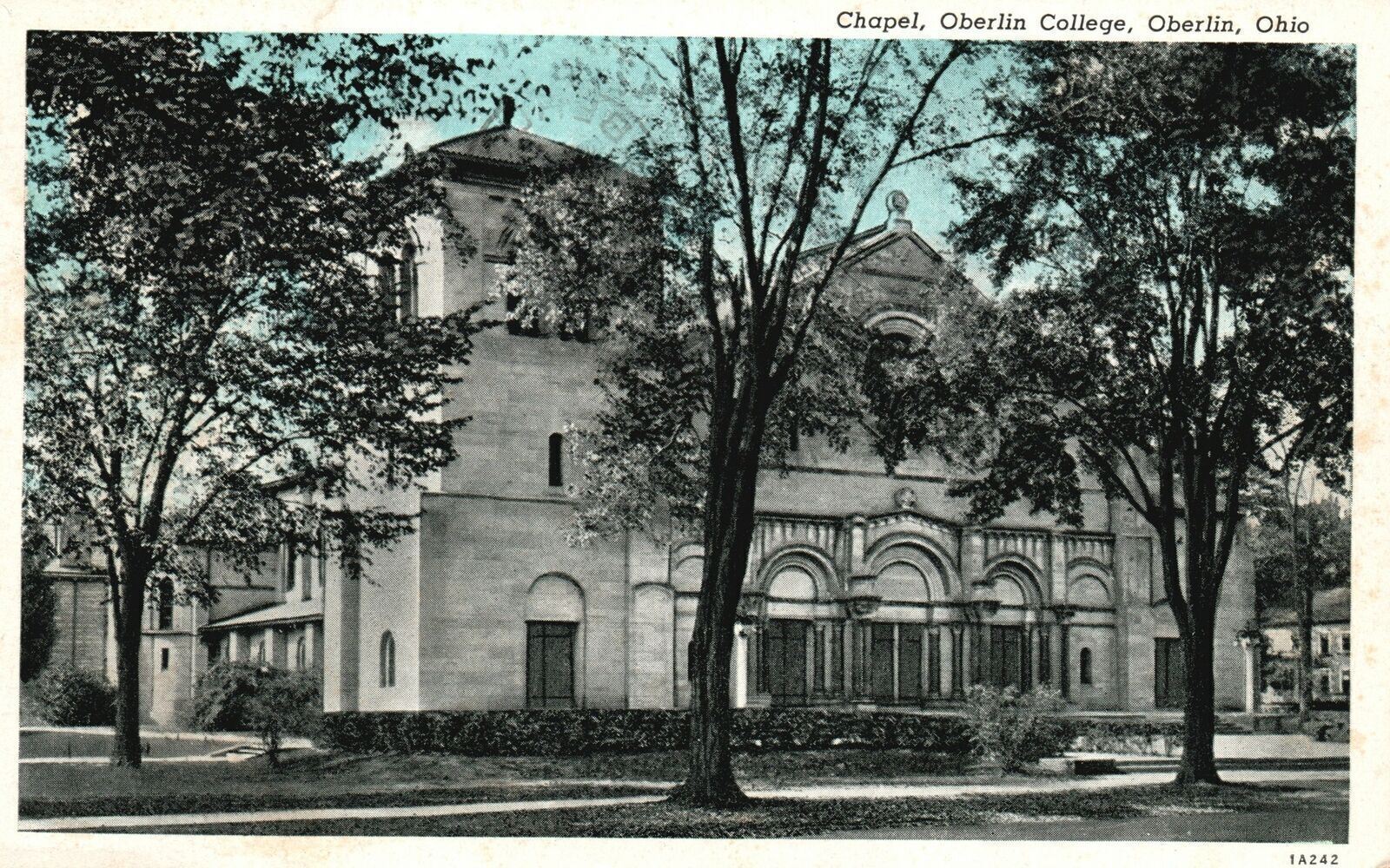Vintage Postcard 1948 Chapel Parish Church Oberlin College Campus Obelin Ohio OH
