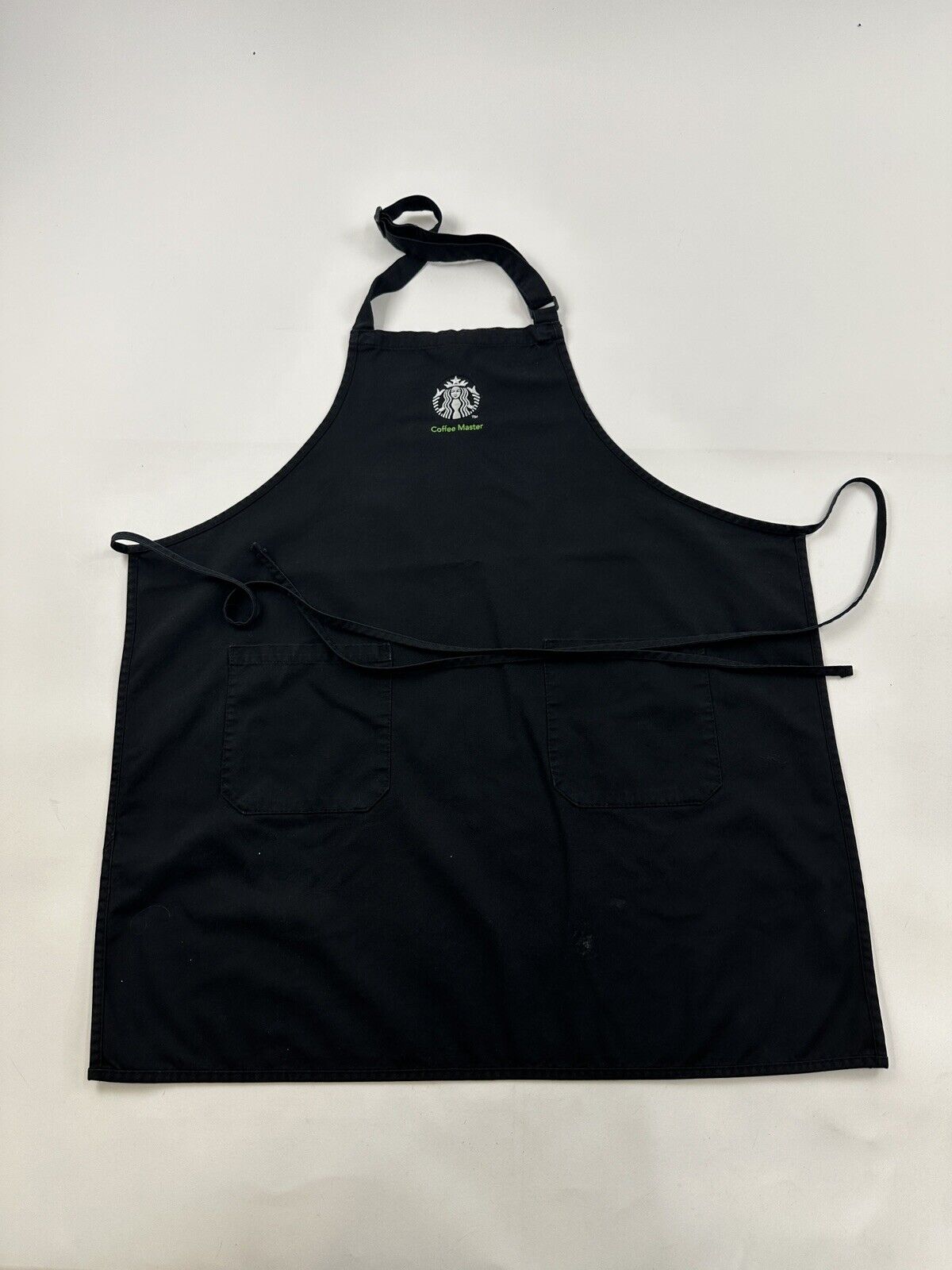Starbucks Apron Coffee Master Embroidery Black Barista Employee Uniform Pockets