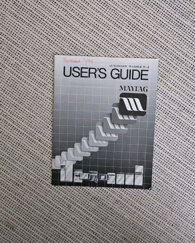 1994 Maytag Automatic Washer User\'s Guide Manual Rare VTG Factory Original 