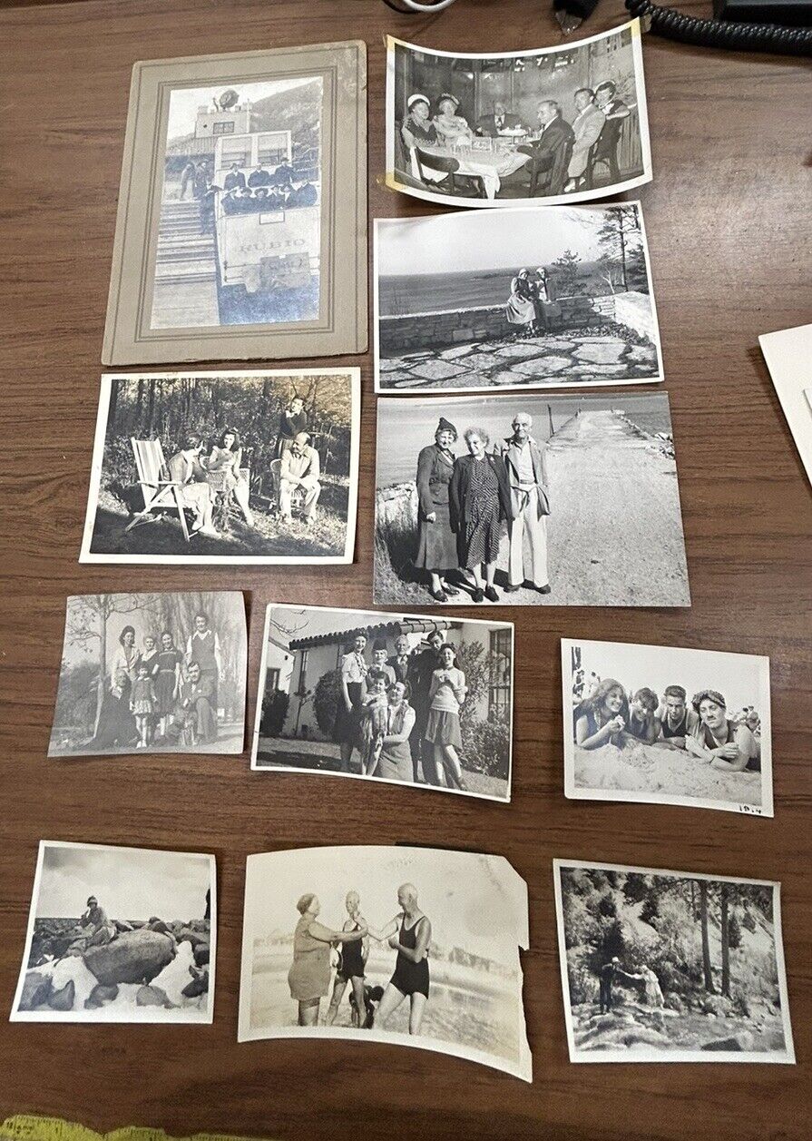 VINTAGE MIXED LOT OF 11 Black & White Photos Family And Friends Assorted Sizes