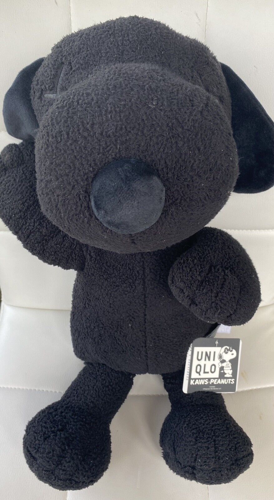 New NWT KAWS Uniqlo Snoopy Peanuts Plush Large Limited Edition Black Stuffed 22\