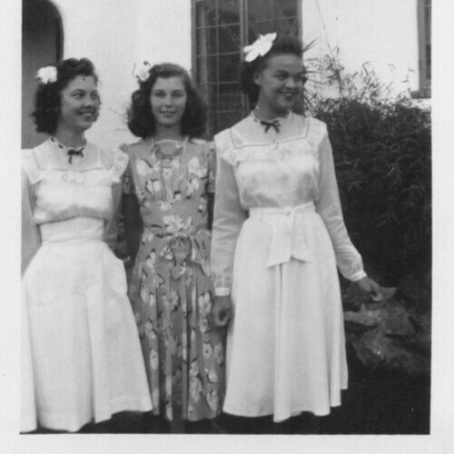 4M Photograph Women Group Portrait 3 Friends Dresses 1940