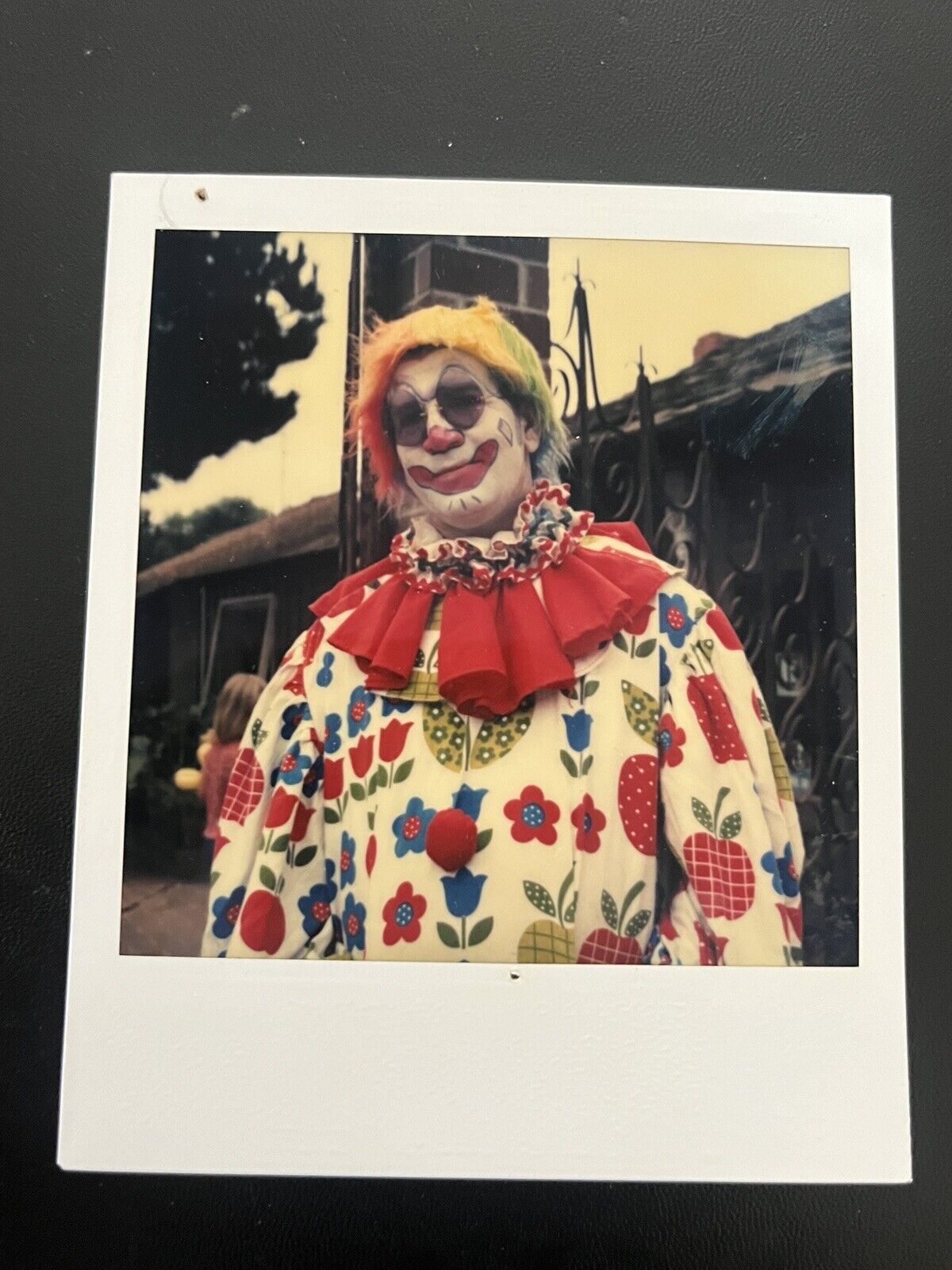 1980s Creepy Clown Glass Weird ODD Vintage Photo Polaroid California