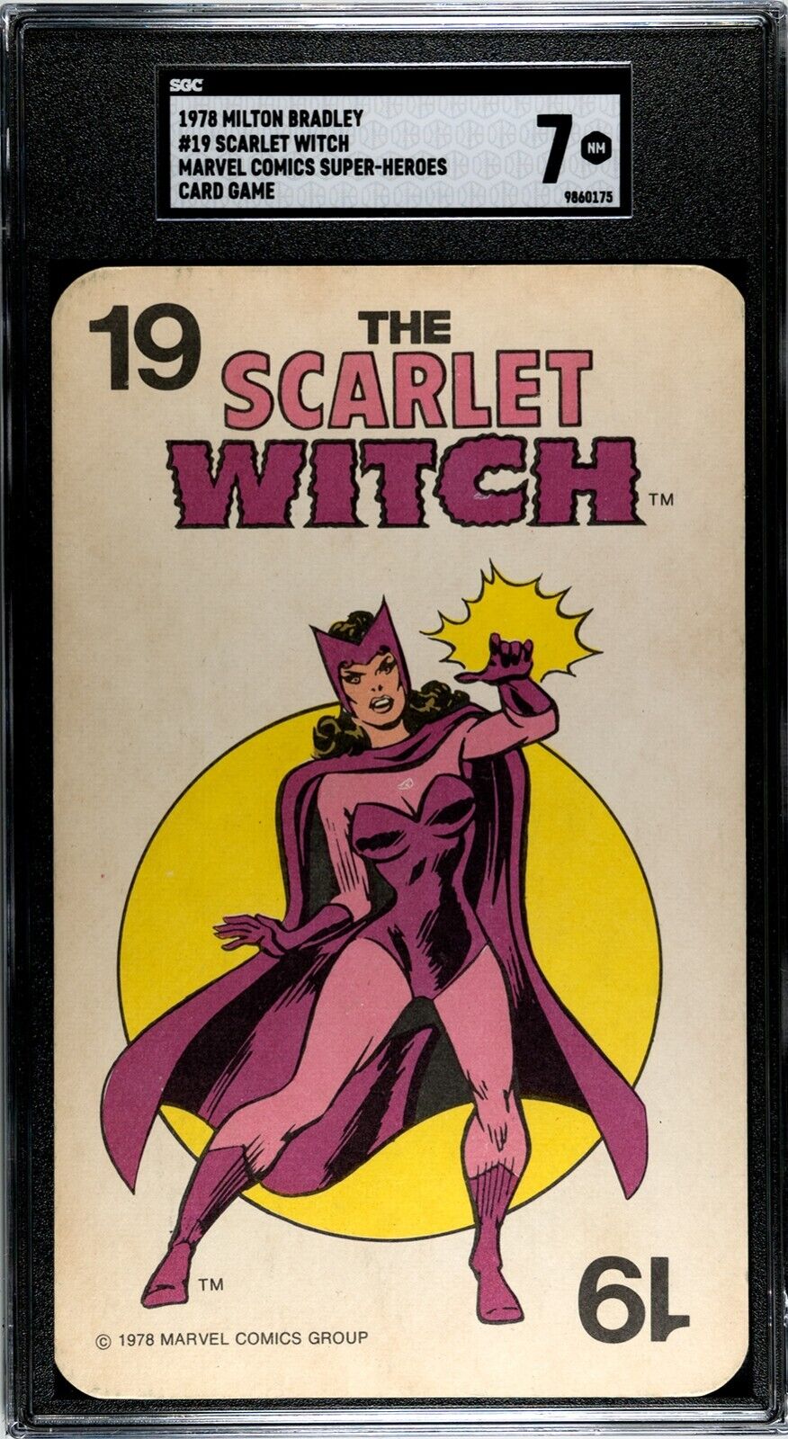 1978 Milton Bradley Marvel Super-Heroes Scarlet Witch Wanda SGC 7 Pop 1