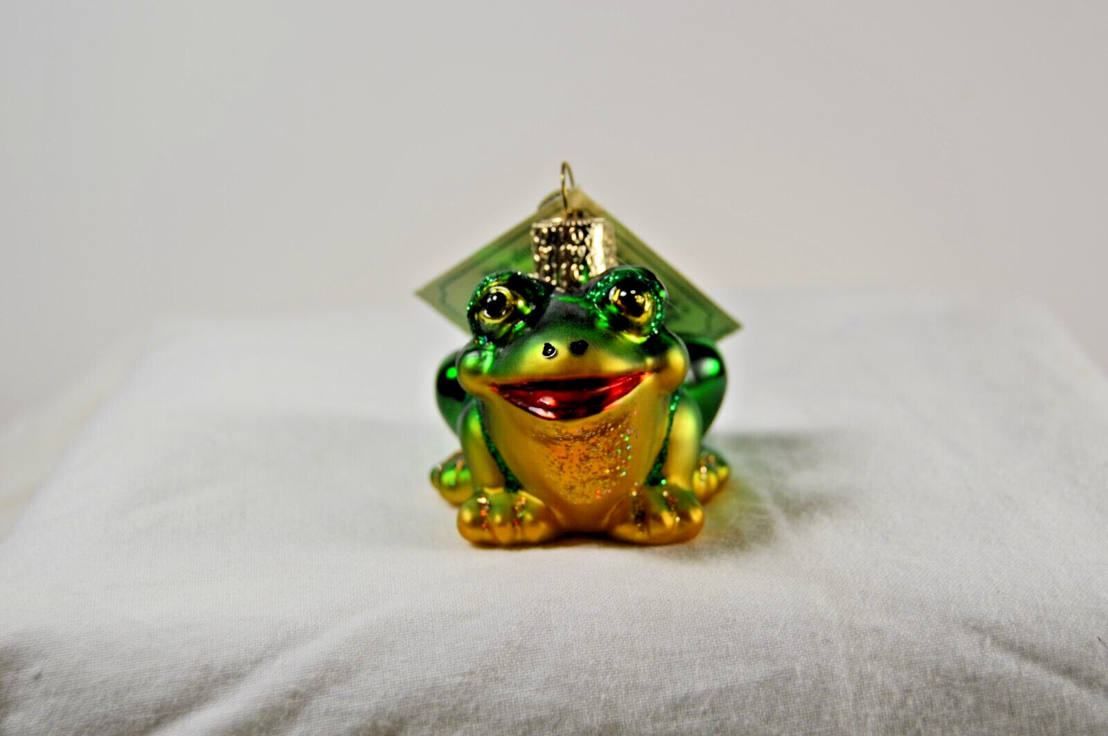 Old World Christmas Glass Frog  Ornament - New in Box