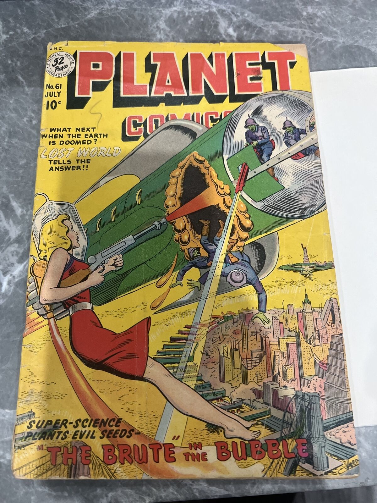 Planet Comics #61 VINTAGE Fiction House Comic Magazine SciFi Golden Age 10¢ See