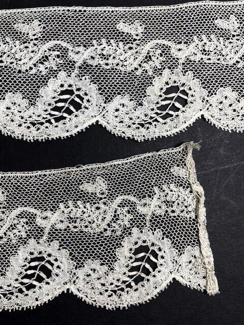 Antique handmade very intricate delicate lace suitable for a French doll dress