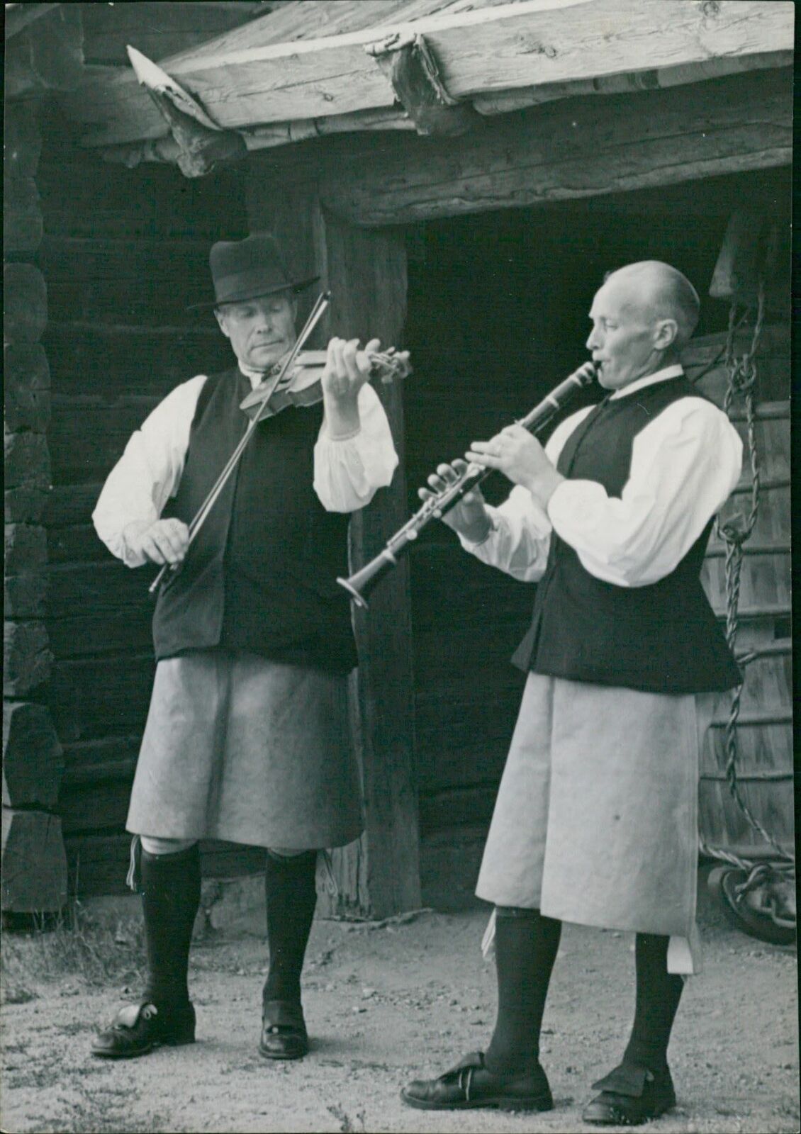 Musically causal at Skansen - Vintage Photograph 3568285