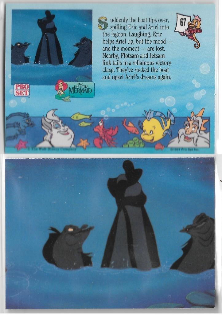 1991 Little Mermaid Pro Set Base Story Card #67 Flotsam and Jetsam