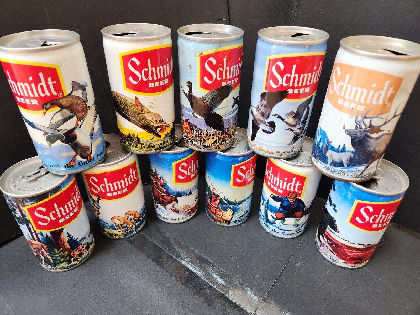 SCHMIDT BEER SCENIC CANS - CUSTOM 11 CAN BUYER REQUESTED LOT