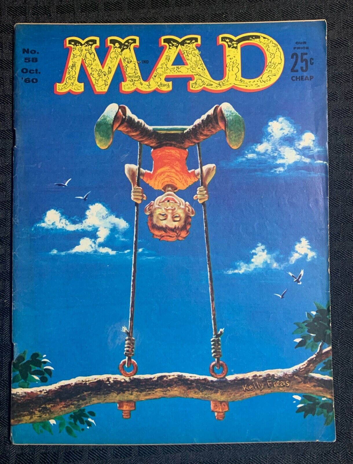 1960 MAD Magazine #58 VG 4.0 Kelly Freas Alfred E Neuman Tree Swing Cover