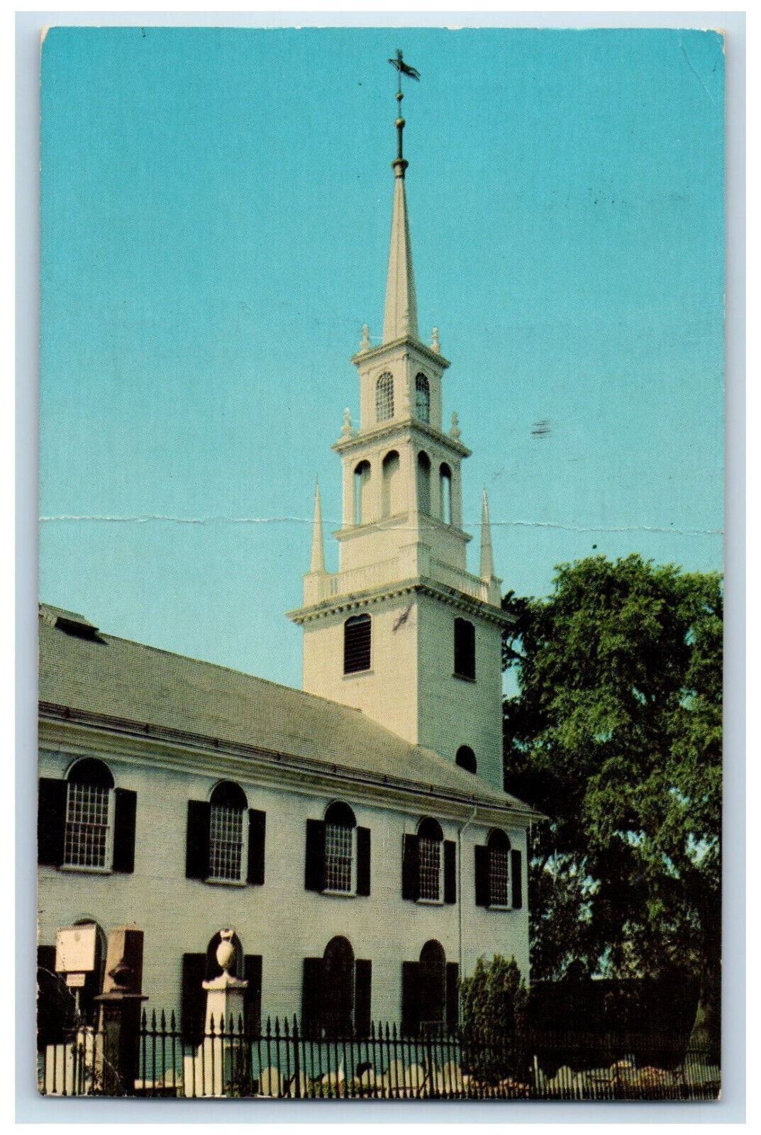 c1960\'s Trinity Church in Newport Rhode Island RI Vintage Posted Postcard