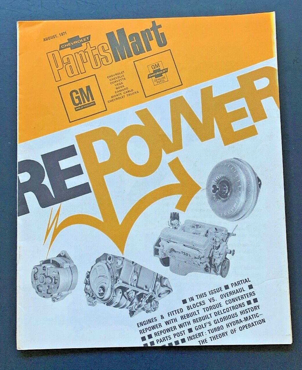 August 1971 Chevrolet PartsMart RePower Magazine