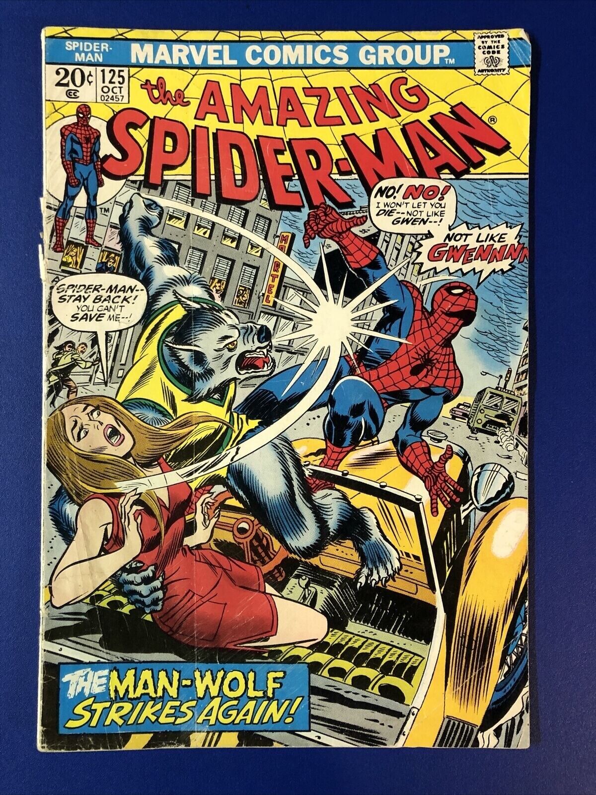 Amazing Spider-man #125, GD/VG 3.0, 2nd Appearance Man-Wolf
