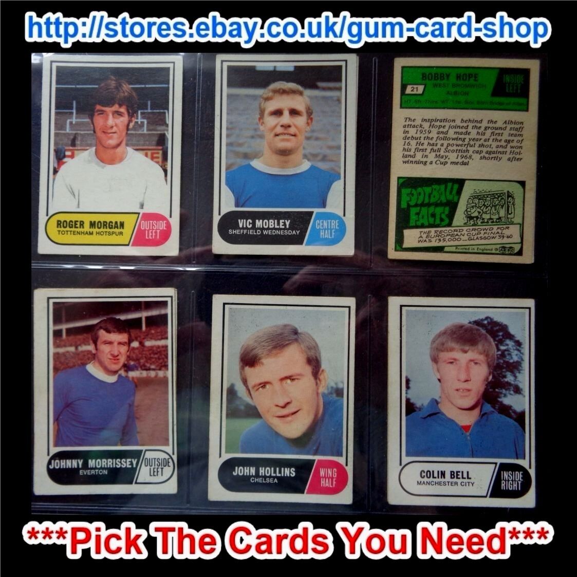 A&BC 1969 GREEN BACK - 1ST SERIES (G/F 1-64) *PICK THE CARDS YOU NEED*