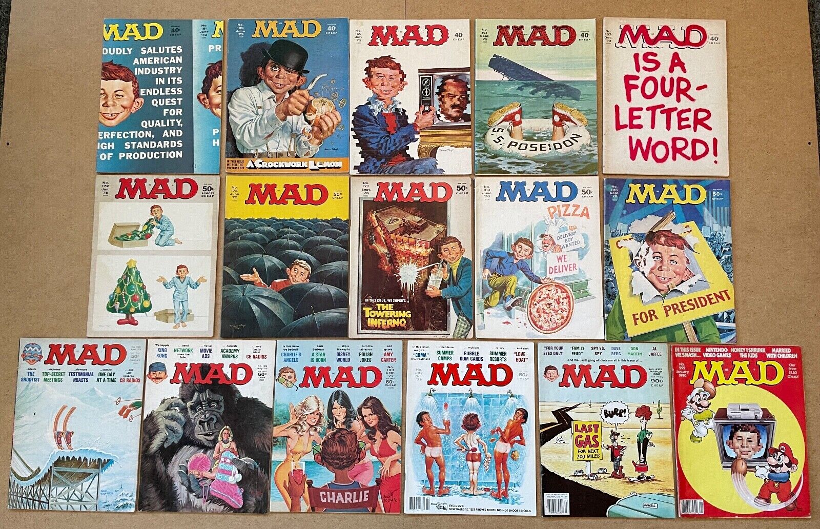 Mad Magazine HUGE LOT OF 16 (1972-1990 range)  Great value.