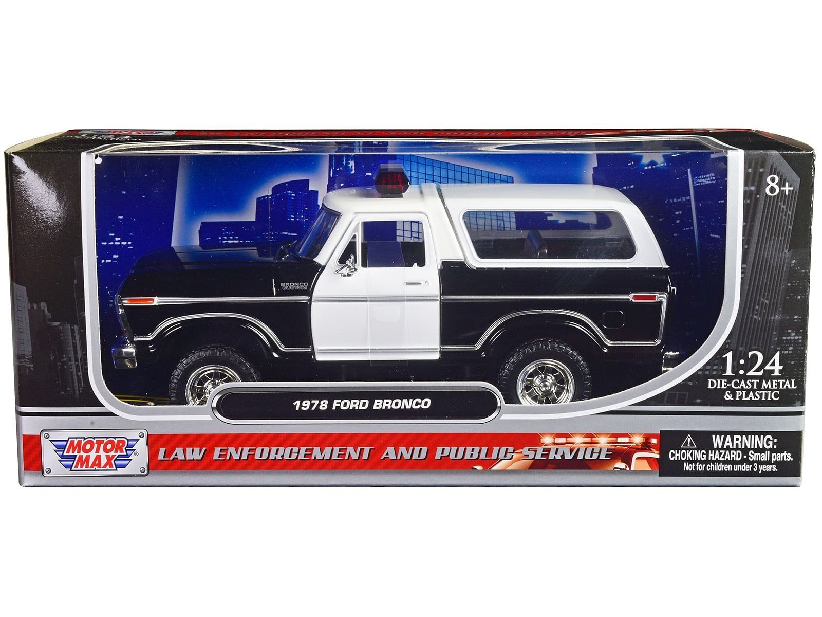 1978 Ford Bronco Police Car Unmarked Black and White 