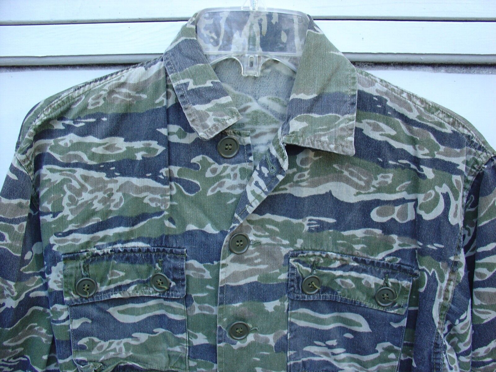 Original Vietnam Tiger Stripe Shirt Local CIDG Forces pattern SPLOTCH AZN-L