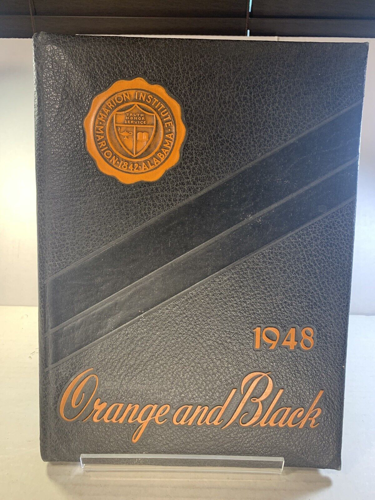 Vintage 1940’s Marion Alabama Orange Black Annual Yearbook Academy 1948 WWII Era