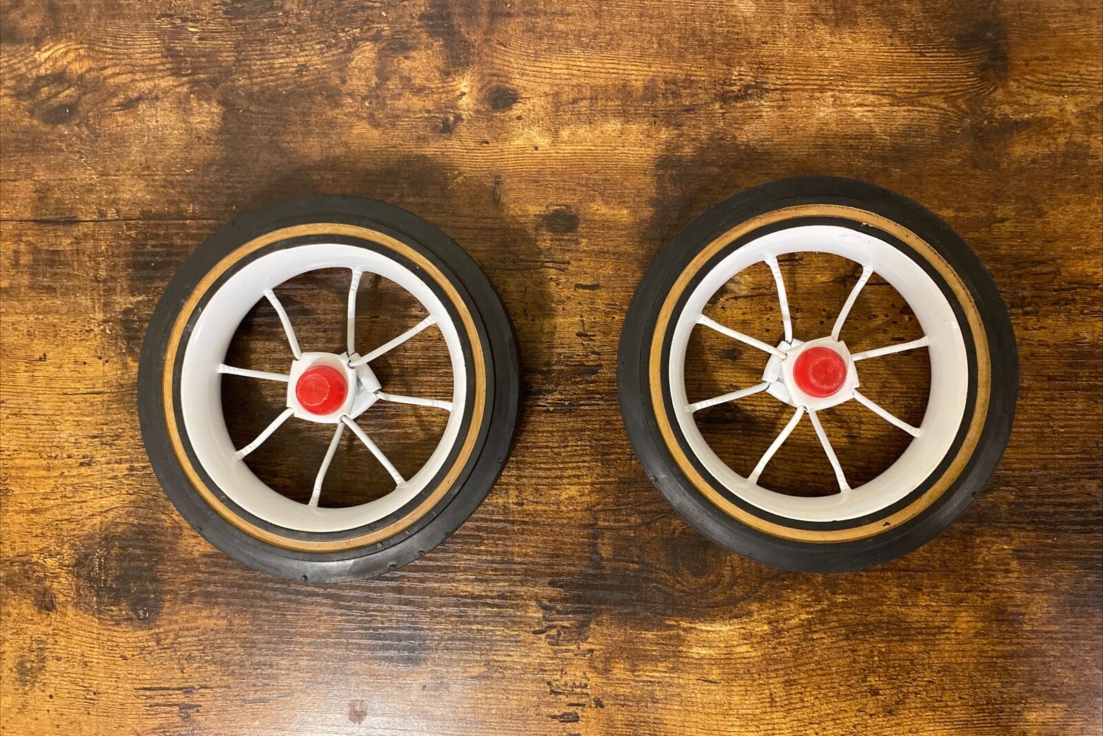 (2) VINTAGE ROADMASTER TRICYCLE/Trike Rear Back Wheels Excellent Condition