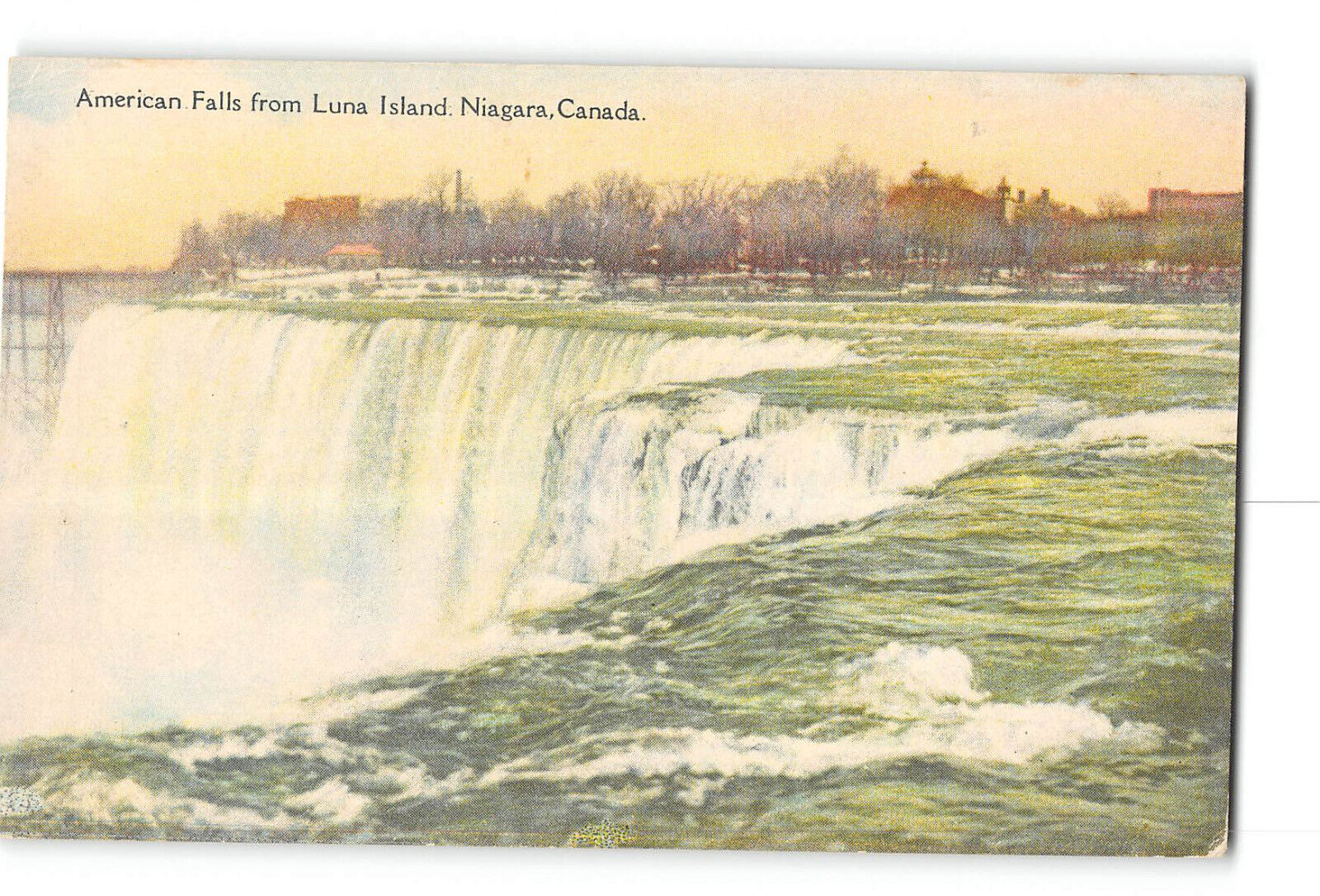 Niagara Canada Postcard 1907-1915 American Falls From Luna Island