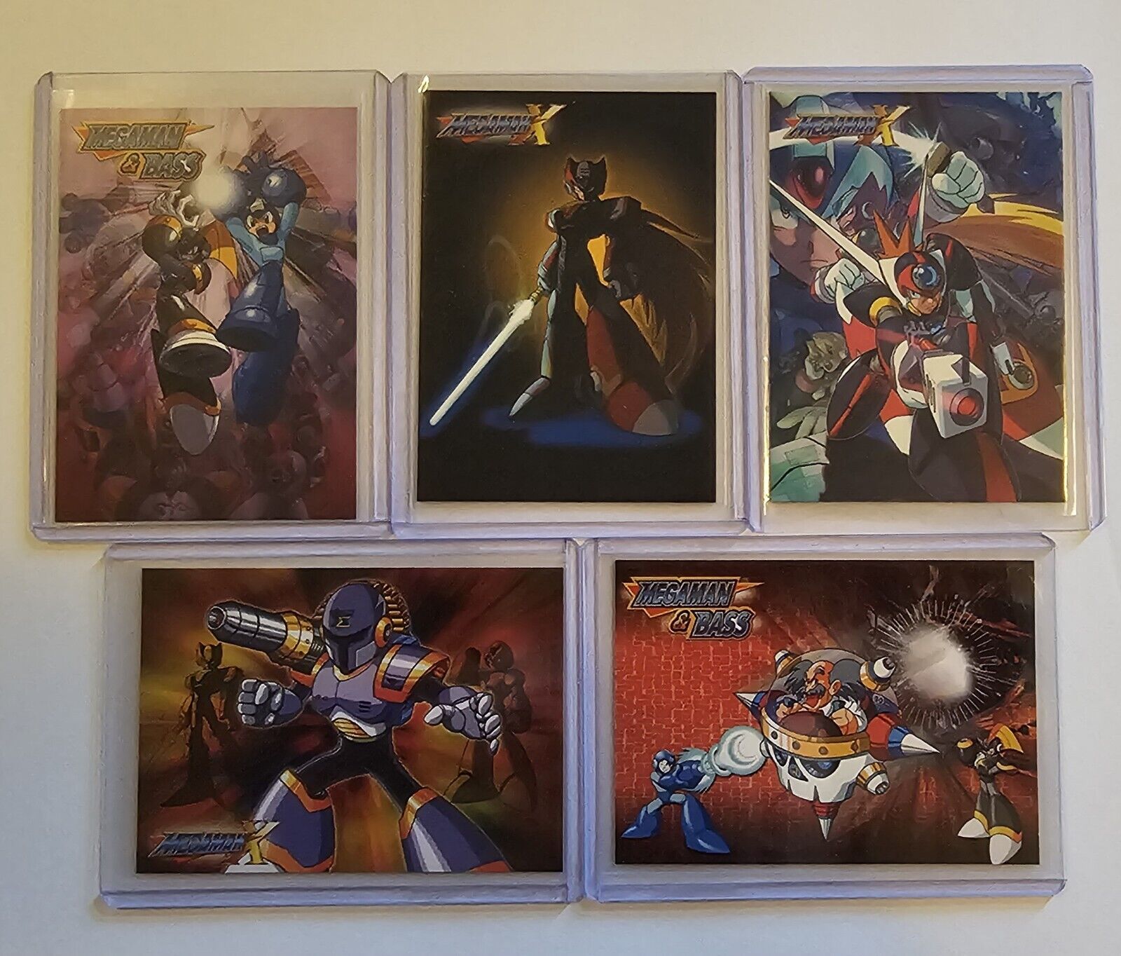 Mega Man Artbox Trading Cards (All 5 Pictured) - 2004 Capcom