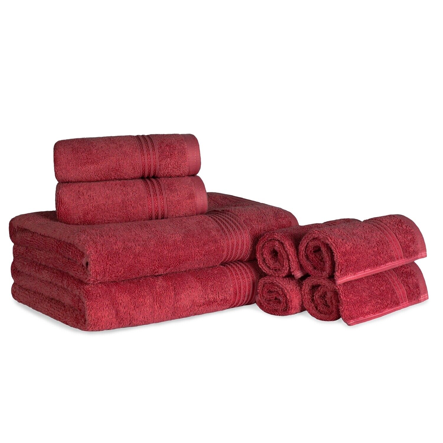 8 Piece Egyptian Cotton Towel Set Hight Absorbent Quick Drying Assorted Towels