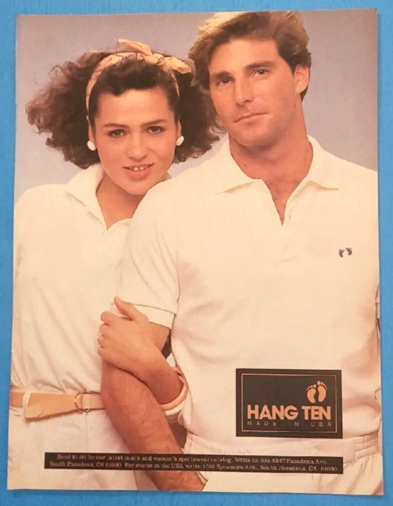 1984 Hang Ten Clothing Vintage Vintage 1980\'s Magazine Print Clothing Ad