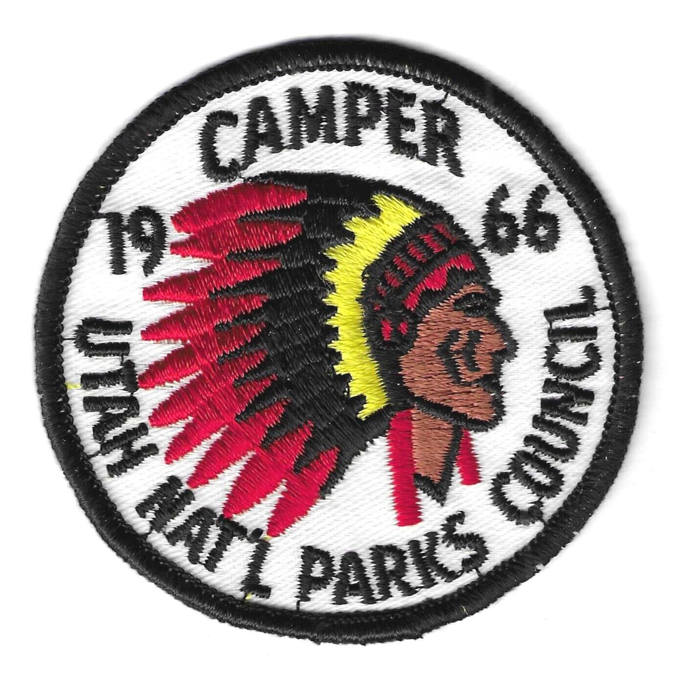 BSA UTAH NATIONAL PARKS COUNCIL 1966 CAMPER CAMP PATCH VINTAGE INDIAN