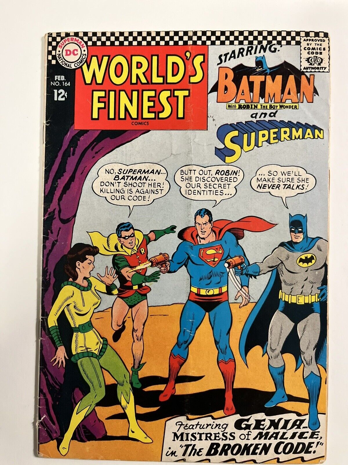 World\'s Finest #164 (1967) Superman/Batman, Genia App. Mid Grade Silver Age DC
