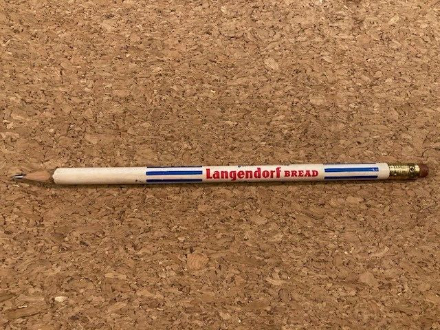 Vintage Extremely Rare Langendorf Bread Pencil Seattle Food Collectible