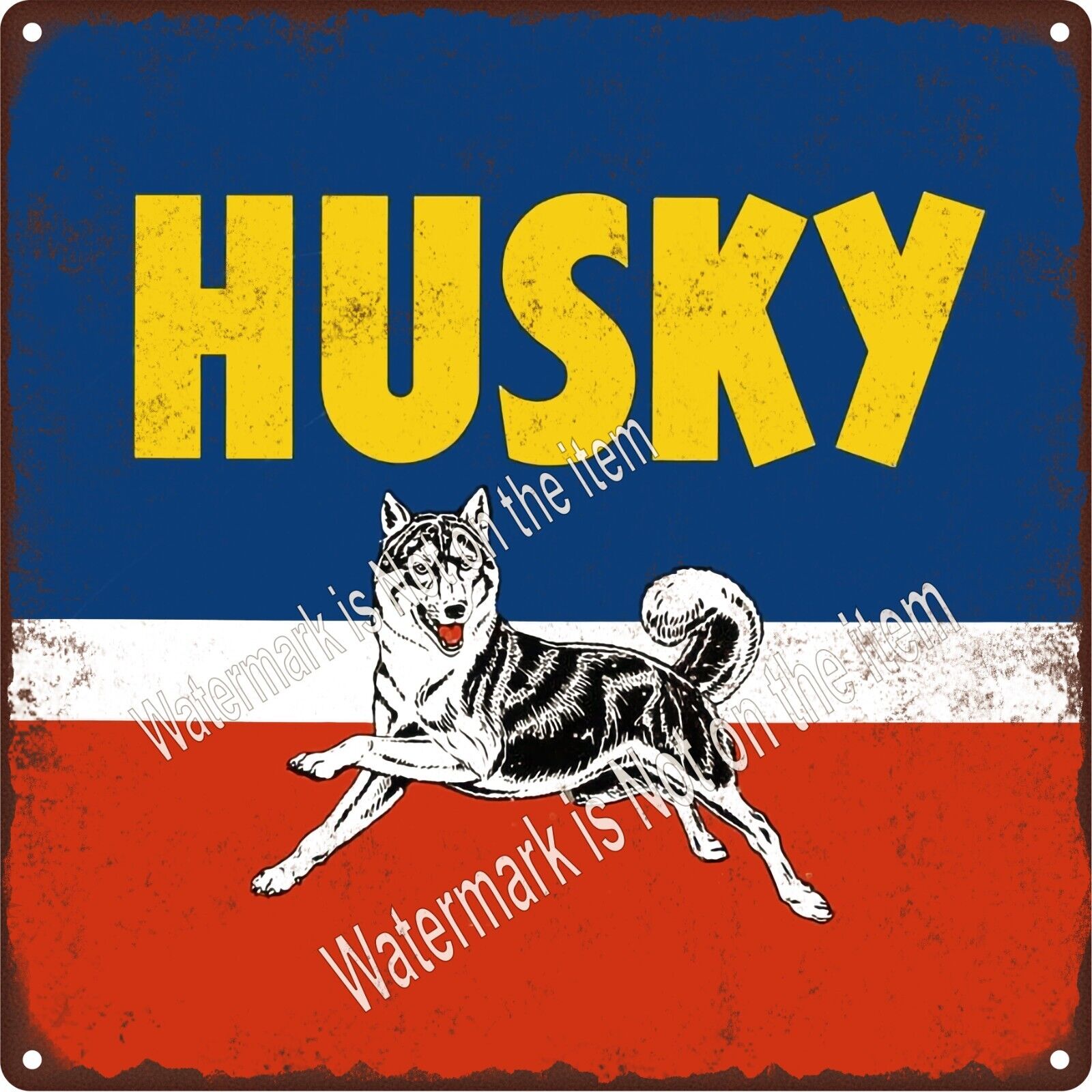 Husky Hi Power Gas Gasoline Oil Pump Mancave Metal Sign Repro 12x12\
