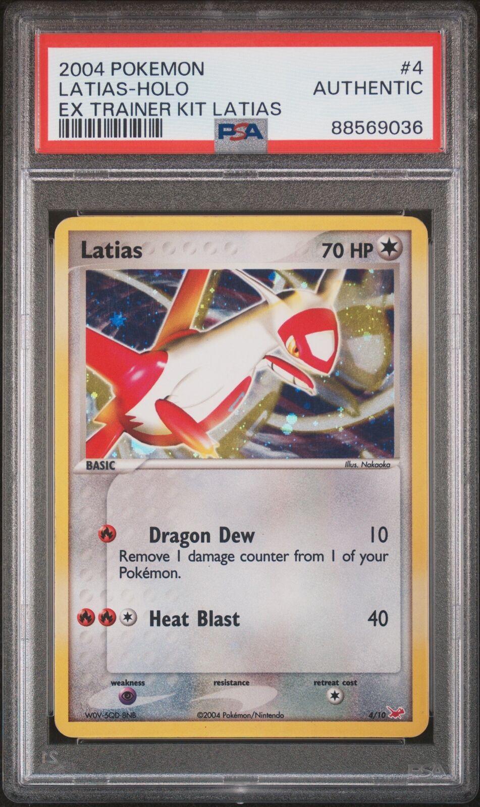 2004 Pokemon EX Trainer Kit Latias 4 Latias Holo [PSA Authentic]