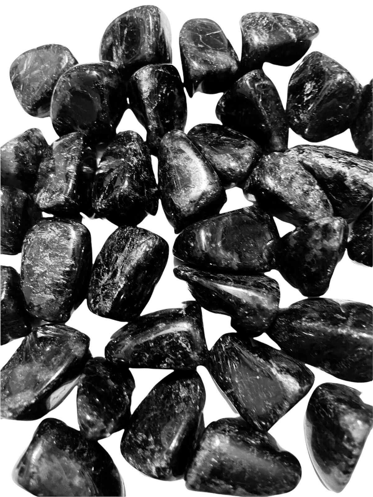 1X Arfvedsonite 25mm Tumbled Stone Reiki Healing Crystal Nightmares Negativity