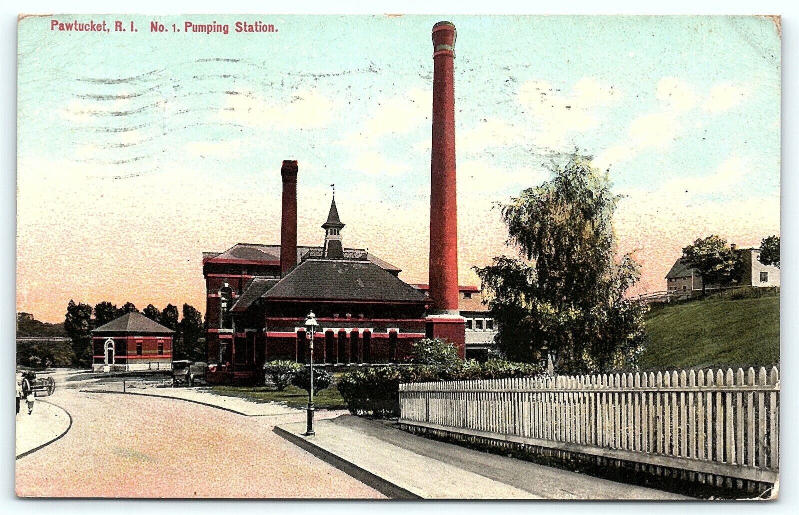 Postcard RI Pawtucket 1910 View Pumping Station Number 1 A32