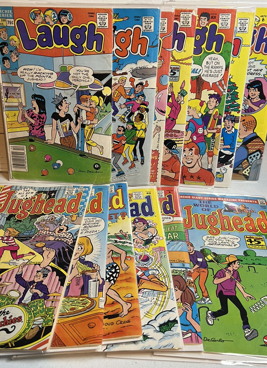 Archie Comics Lot Of 14-1986-1990 Jughead And Laugh